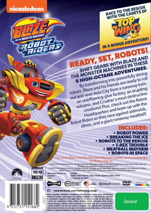 Blaze And The Monster Machines - Robot Riders, DVD | Buy